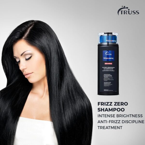 TRUSS Frizz Zero Shampoo 300ml - para cabello encrespado - Imagen 4