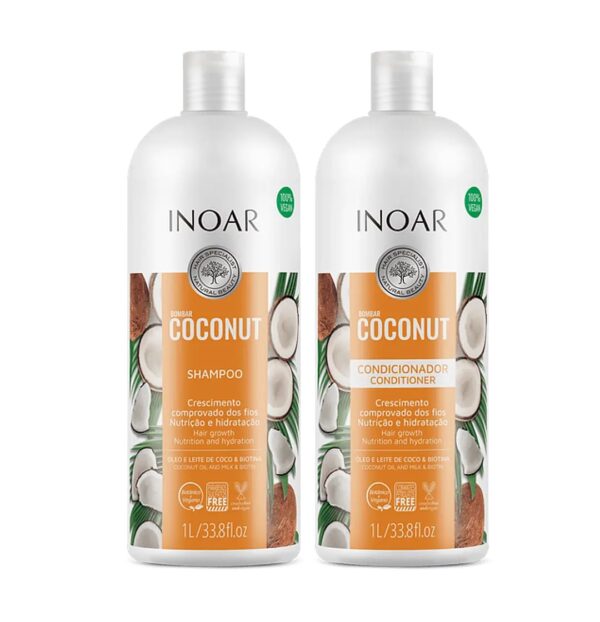 Inoar Coconut Bombar Shampoo y Acondicionador Duo Litros