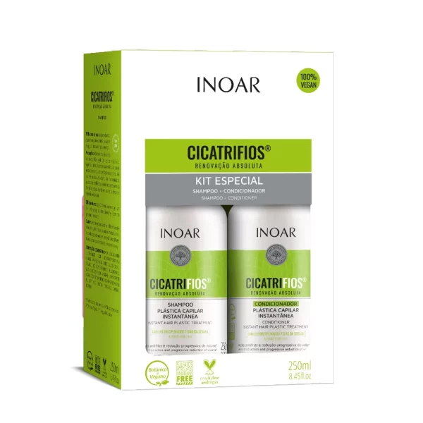 INOAR CICATRIFIOS Kit Shampoo y Acondicionador Dúos 250 ML